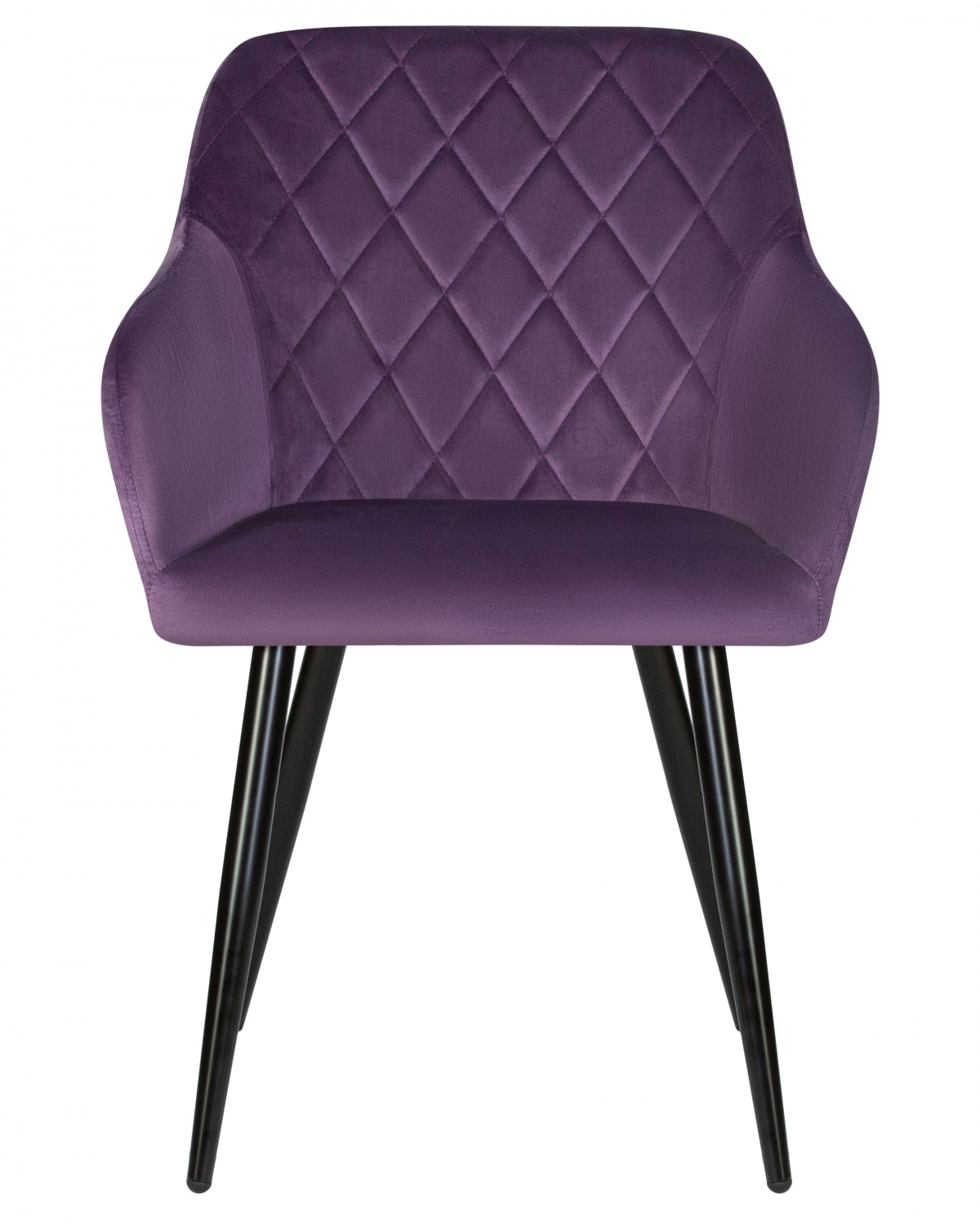 Стул обеденный DOBRIN ROBERT, черные матовые ножки, велюр V108-45 Темно-фиолетовый