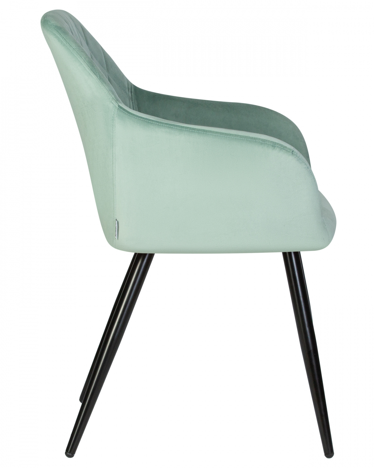 Стул обеденный DOBRIN ROBERT, черные матовые ножки, велюр V108-118 Мятный