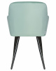 Стул обеденный DOBRIN ROBERT, черные матовые ножки, велюр V108-118 Мятный