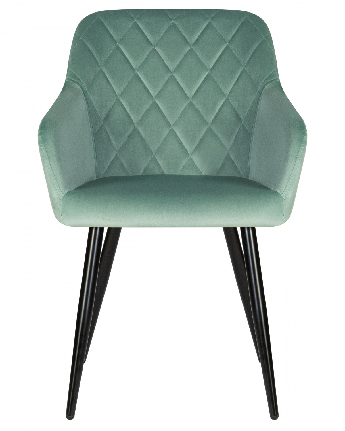 Стул обеденный DOBRIN ROBERT, черные матовые ножки, велюр V108-118 Мятный