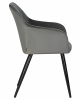 Стул обеденный DOBRIN ROBERT, черные матовые ножки, велюр V108-92 Антрацит