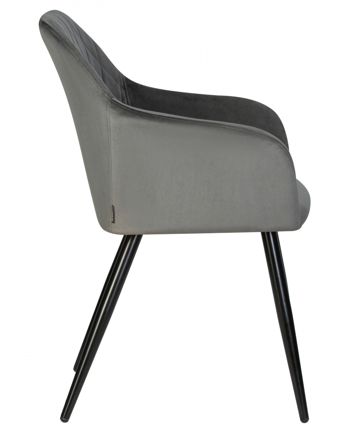 Стул обеденный DOBRIN ROBERT, черные матовые ножки, велюр V108-92 Антрацит