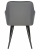 Стул обеденный DOBRIN ROBERT, черные матовые ножки, велюр V108-92 Антрацит