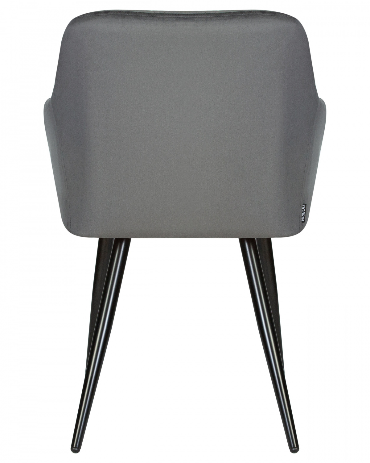 Стул обеденный DOBRIN ROBERT, черные матовые ножки, велюр V108-92 Антрацит
