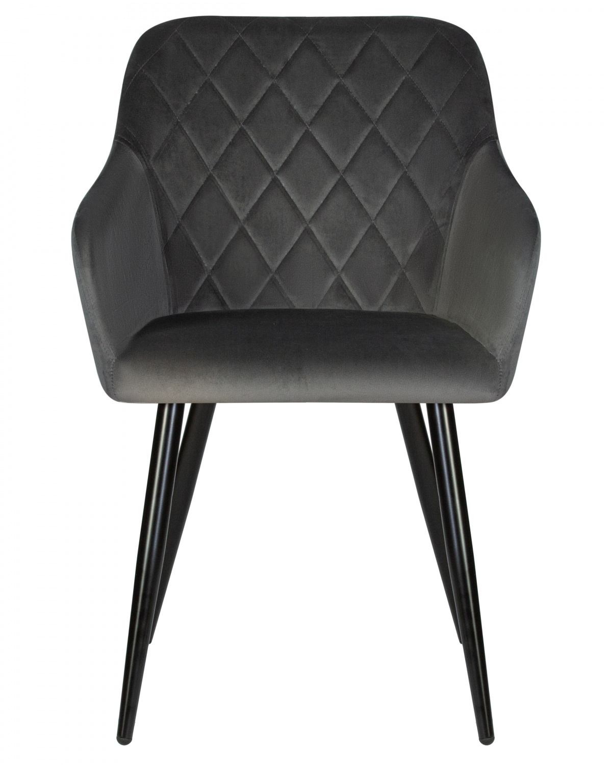 Стул обеденный DOBRIN ROBERT, черные матовые ножки, велюр V108-92 Антрацит