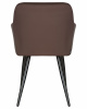 Стул обеденный DOBRIN ROBERT, черные матовые ножки, велюр V108-76 Горький шоколад