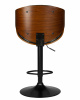 Стул барный DOBRIN JACK BLACK, цвет черный глянец PU ABD 002
