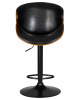 Стул барный DOBRIN JACK BLACK, цвет черный глянец PU ABD 002