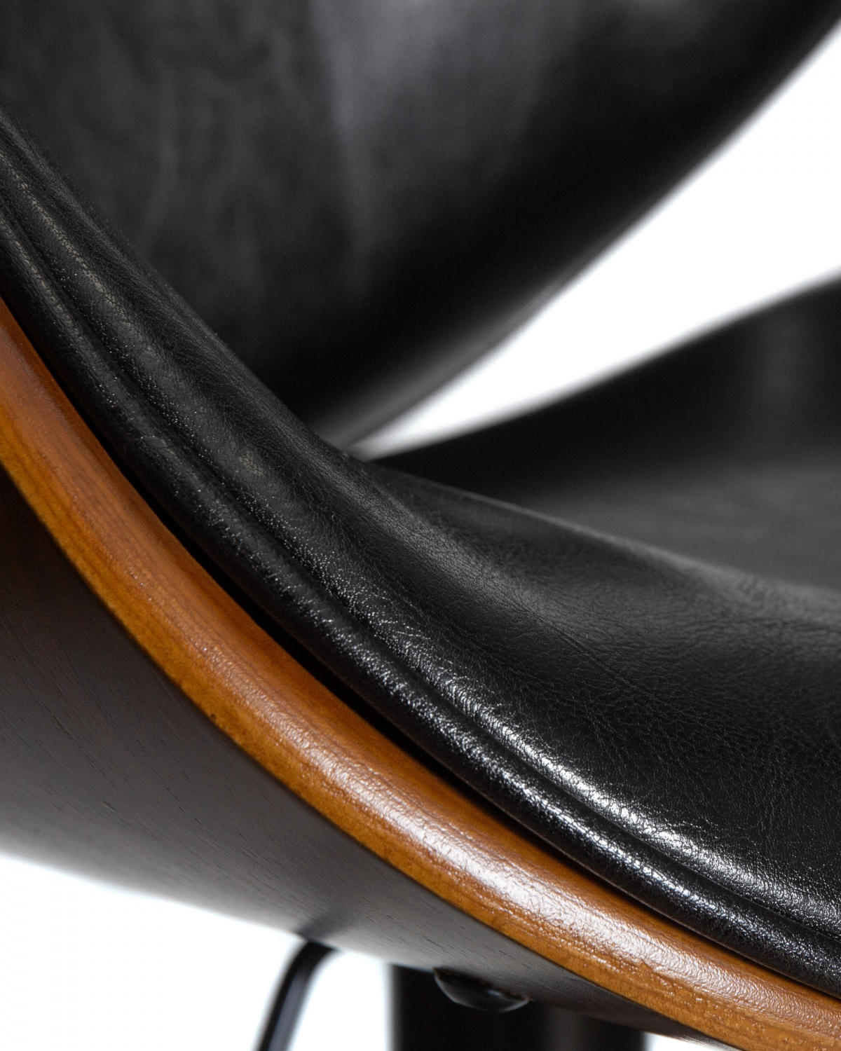 Стул барный DOBRIN JACK BLACK, цвет черный глянец PU ABD 002