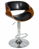 Стул барный DOBRIN JOHN, цвет сиденья черный глянец PU ABD 002