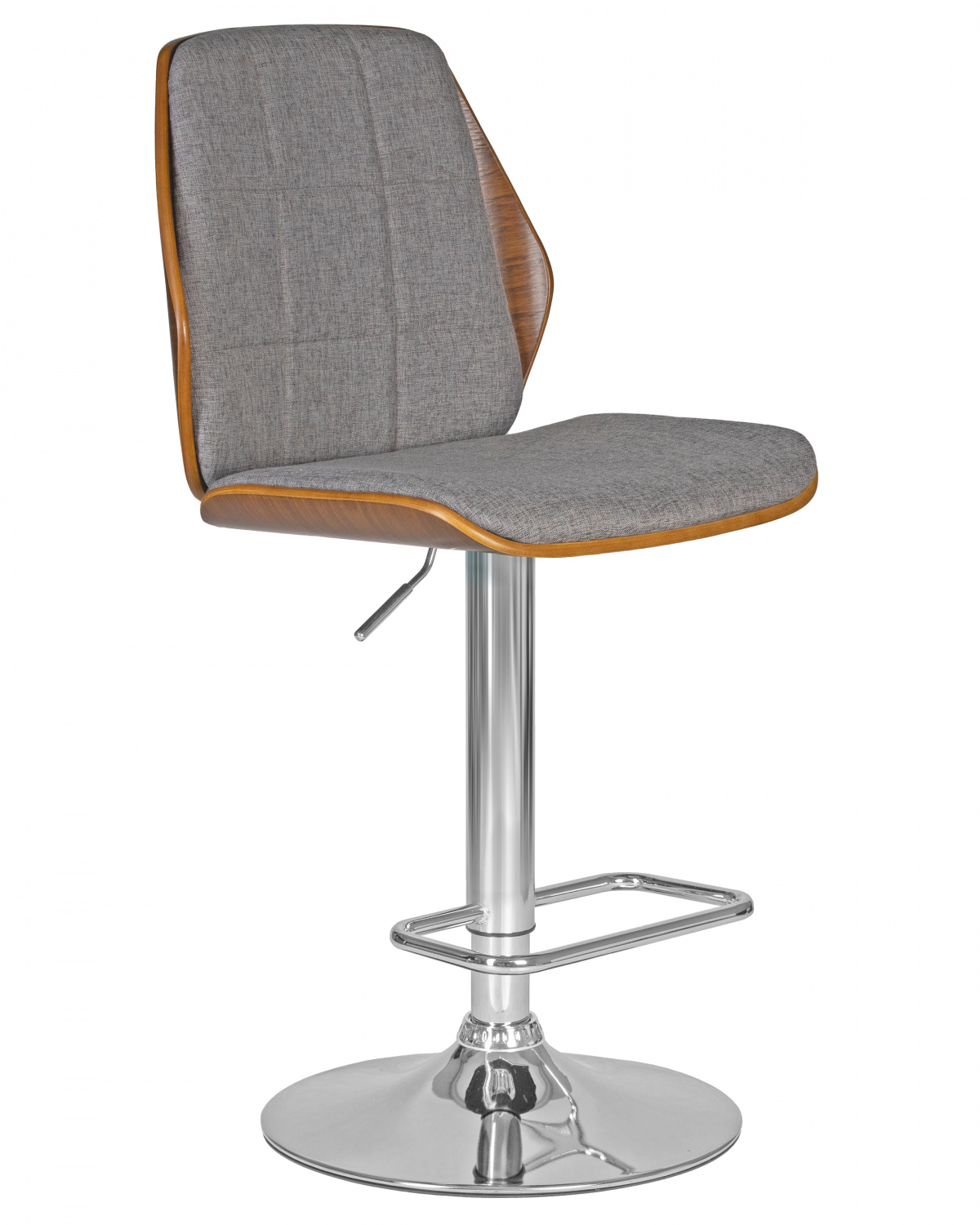 Стул барный DOBRIN PETER, серая ткань AAA 001