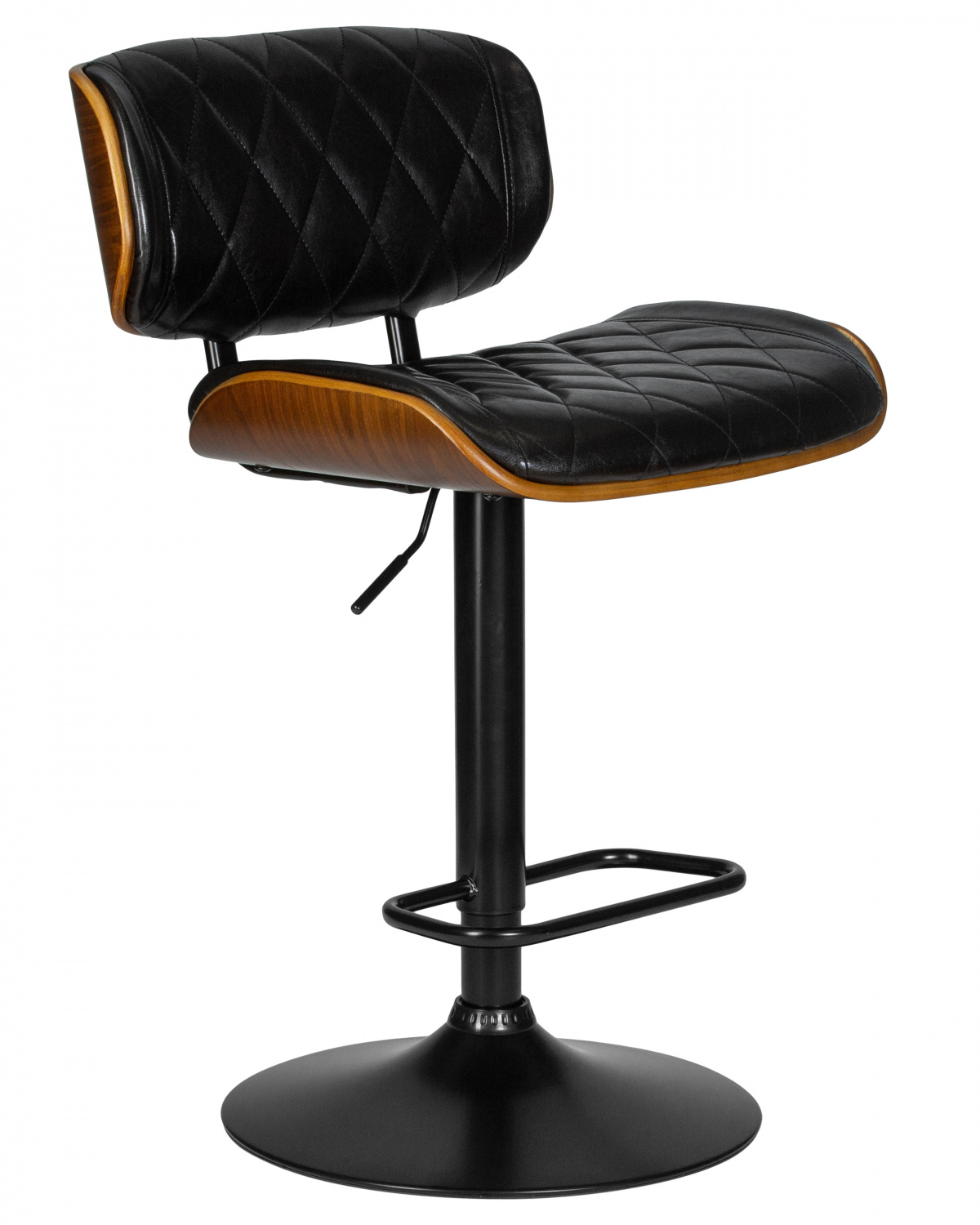 Стул барный DOBRIN MORGAN, цвет черный глянец PU ABD 002