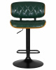 Стул барный DOBRIN MORGAN, цвет зеленый глянец PU 1890-14