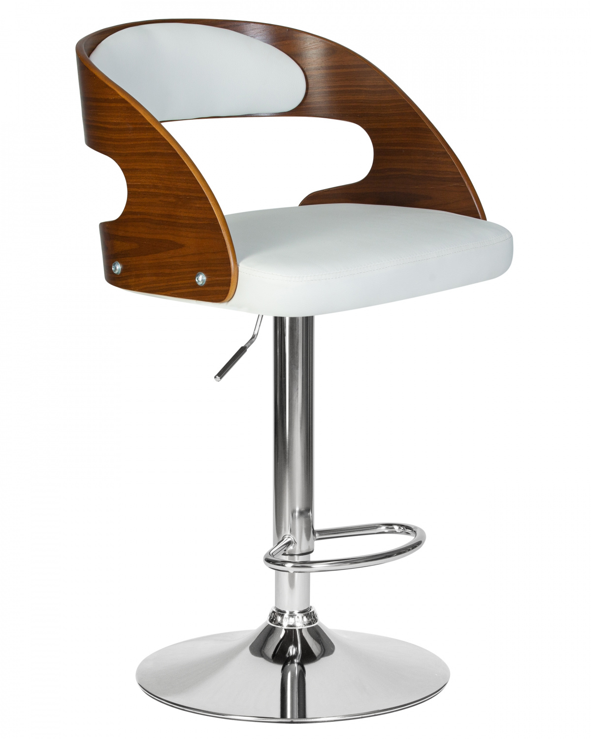 Стул барный DOBRIN NICK, цвет белый PU ABA 008