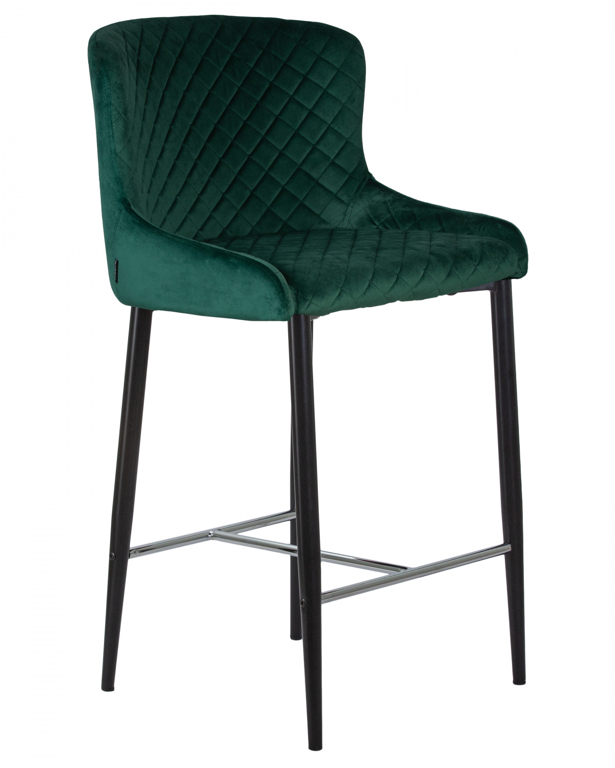 Стул полубарный DOBRIN CHRISTIAN'65, черные ножки, зеленый велюр (V108-64)