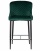 Стул полубарный DOBRIN CHRISTIAN'65, черные ножки, зеленый велюр (V108-64)