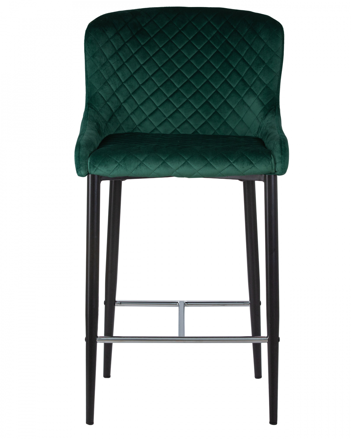 Стул полубарный DOBRIN CHRISTIAN'65, черные ножки, зеленый велюр (V108-64)