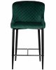 Стул барный DOBRIN CHRISTIAN'75, черные ножки, зеленый велюр (V108-64)