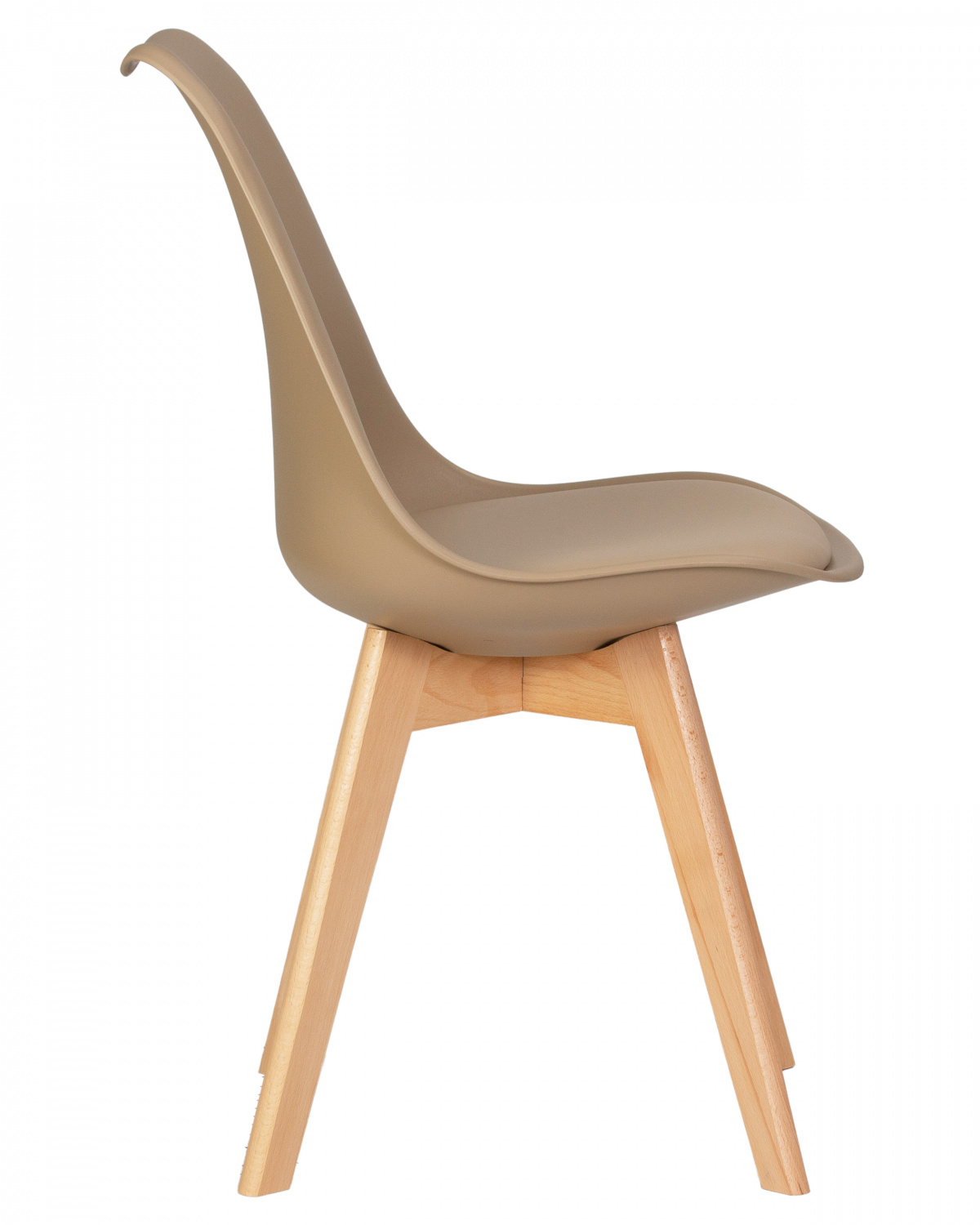 Стул обеденный DOBRIN JERRY SOFT, ножки светлый бук, цвет сиденья бежевый (GR-03)