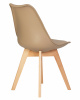 Стул обеденный DOBRIN JERRY SOFT, ножки светлый бук, цвет сиденья бежевый (GR-03)