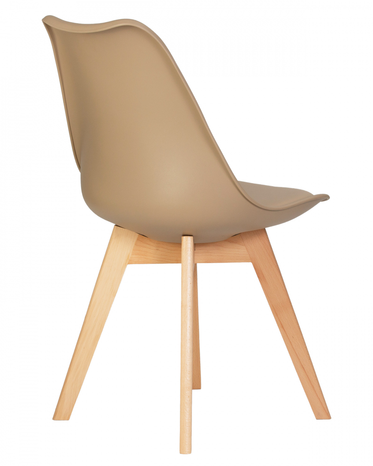 Стул обеденный DOBRIN JERRY SOFT, ножки светлый бук, цвет сиденья бежевый (GR-03)