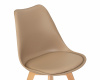 Стул обеденный DOBRIN JERRY SOFT, ножки светлый бук, цвет сиденья бежевый (GR-03)
