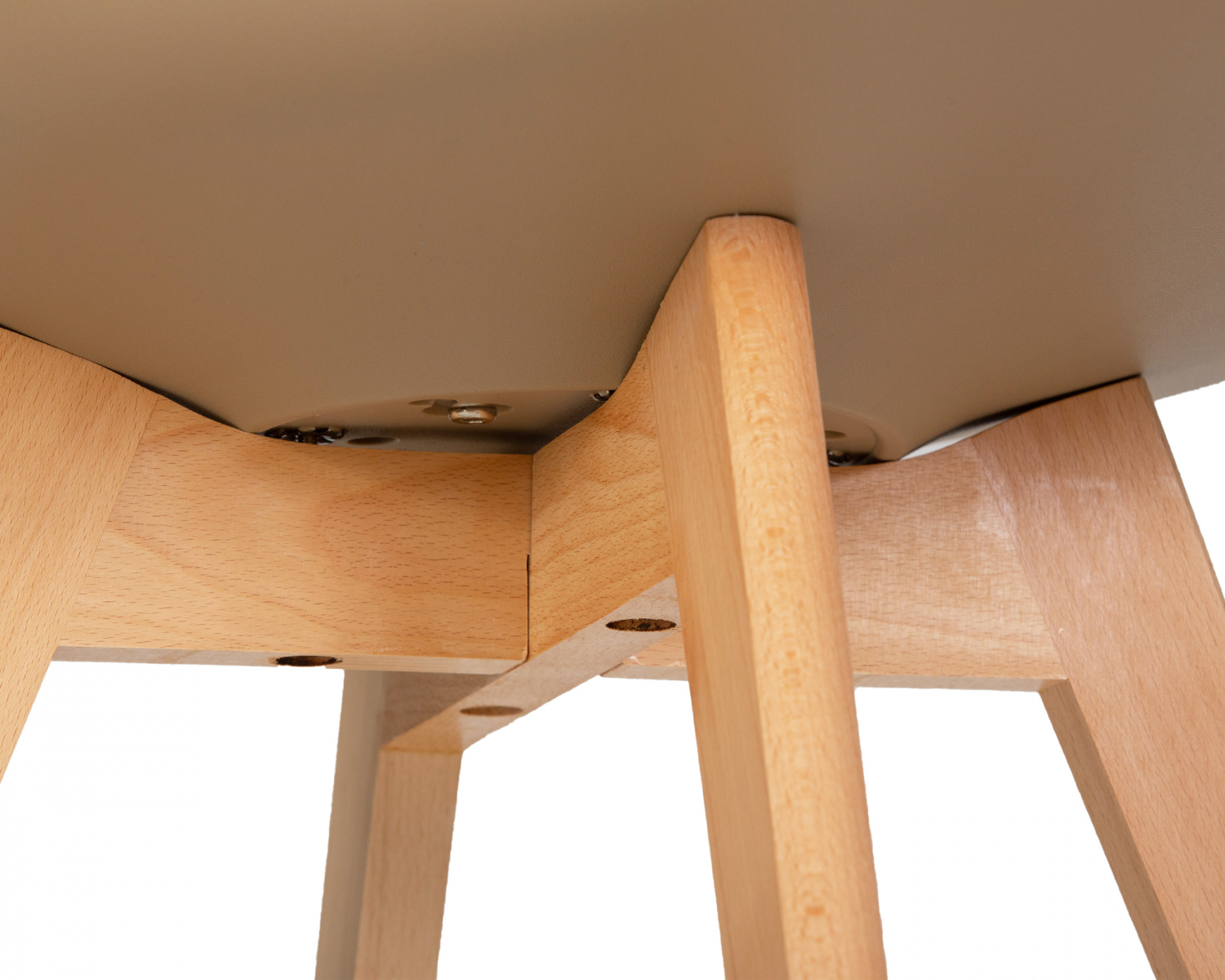 Стул обеденный DOBRIN JERRY SOFT, ножки светлый бук, цвет сиденья бежевый (GR-03)