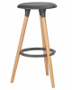Табурет барный DOBRIN ROYCE, ножки светлый бук, цвет темно-серый (GR-04)