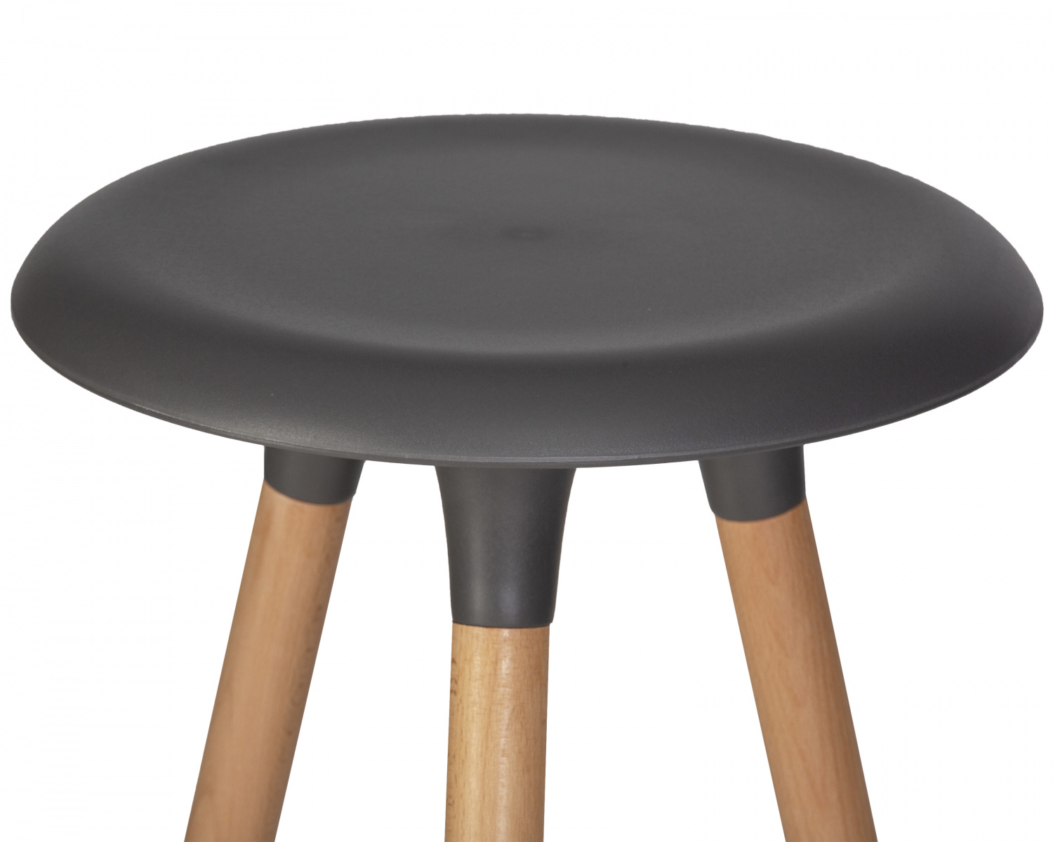 Табурет барный DOBRIN ROYCE, ножки светлый бук, цвет темно-серый (GR-04)