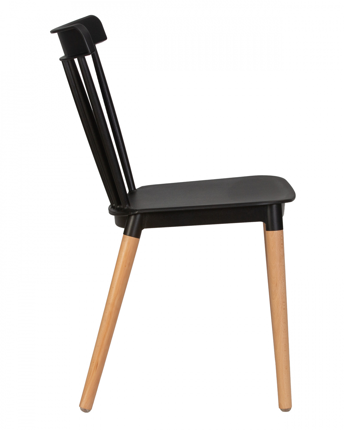 Стул обеденный DOBRIN THEO, ножки светлый бук, цвет черный (B-03)