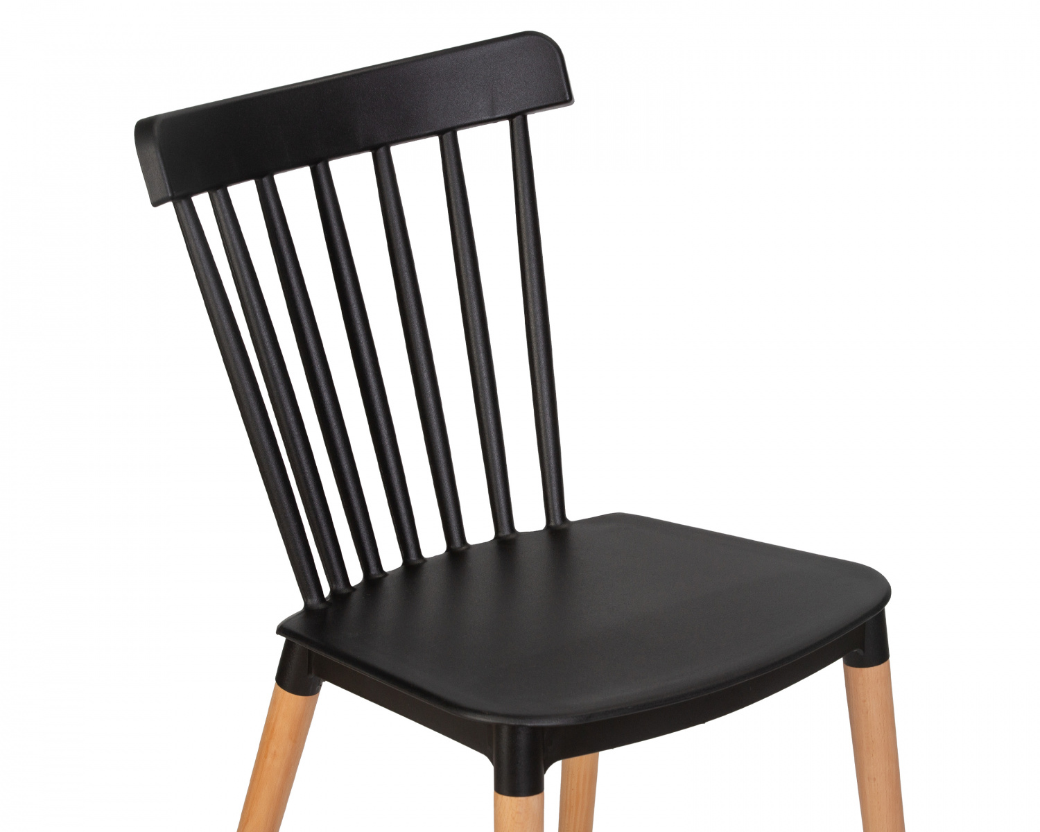 Стул обеденный DOBRIN THEO, ножки светлый бук, цвет черный (B-03)