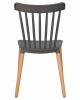 Стул обеденный DOBRIN THEO, ножки светлый бук, цвет темно-серый (GR-04)