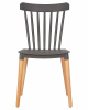 Стул обеденный DOBRIN THEO, ножки светлый бук, цвет темно-серый (GR-04)