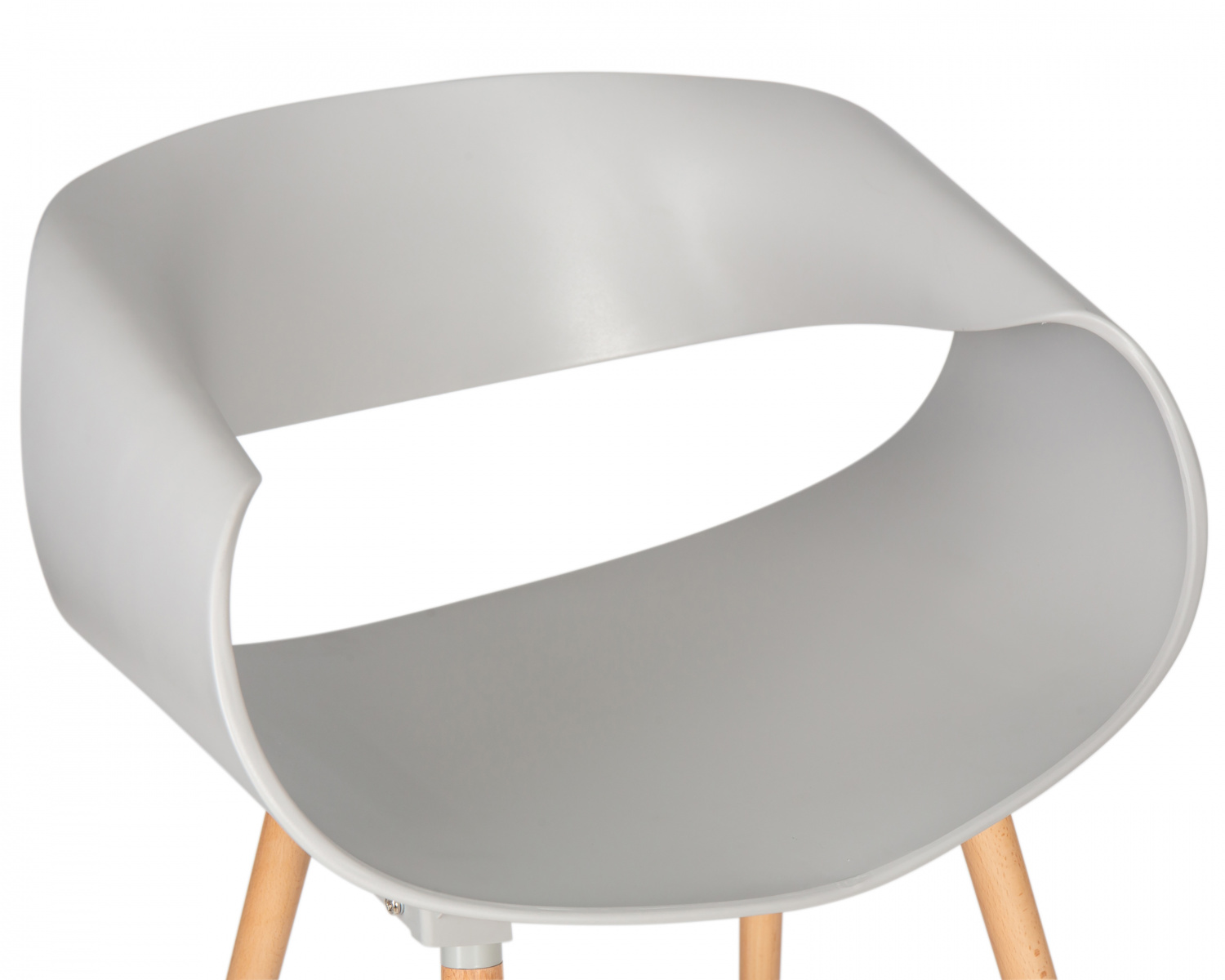 Стул обеденный DOBRIN ALIEN, ножки светлый бук, цвет светло-серый (GR-01)