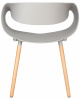 Стул обеденный DOBRIN ALIEN, ножки светлый бук, цвет светло-серый (GR-01)