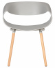 Стул обеденный DOBRIN ALIEN, ножки светлый бук, цвет светло-серый (GR-01)