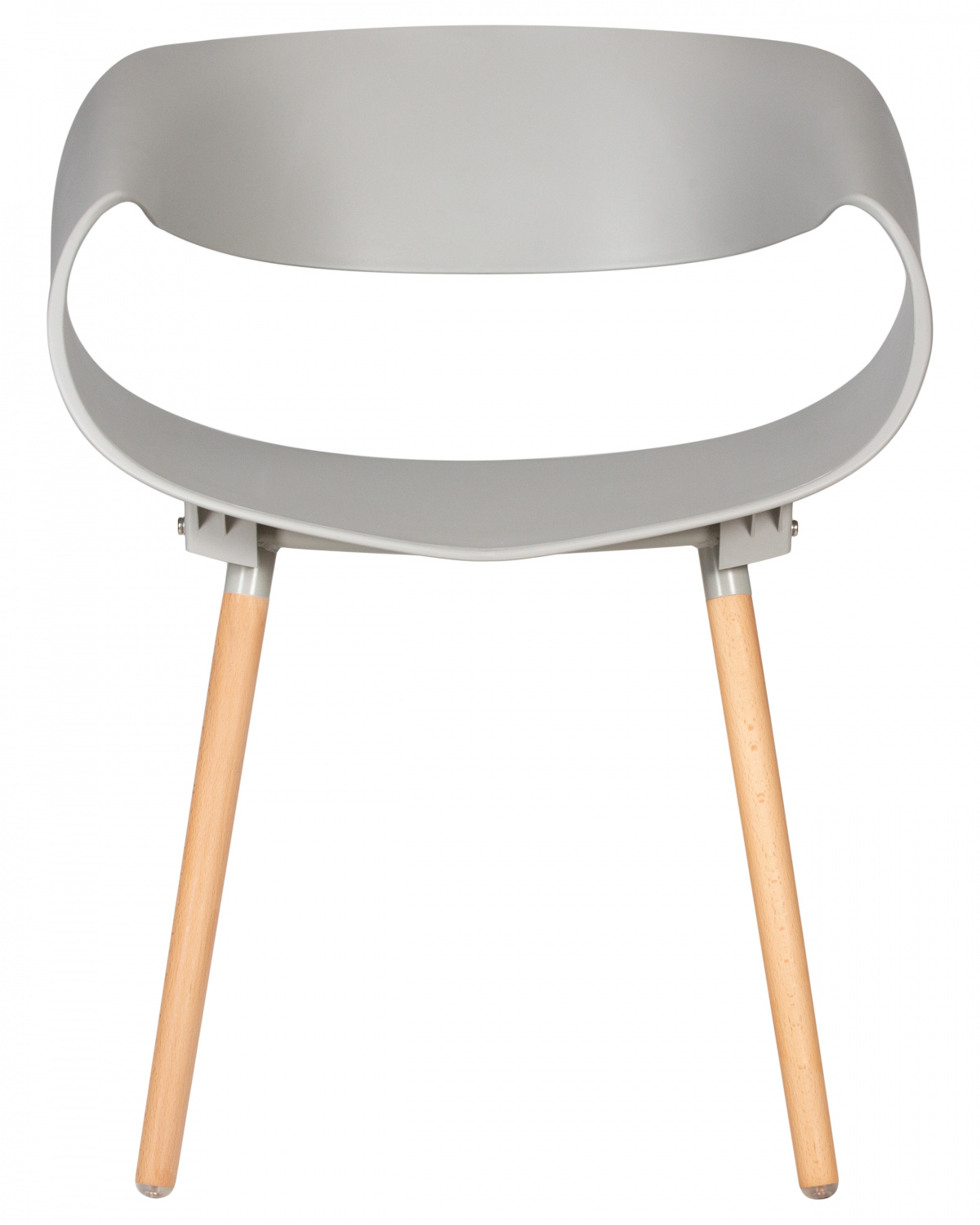 Стул обеденный DOBRIN ALIEN, ножки светлый бук, цвет светло-серый (GR-01)