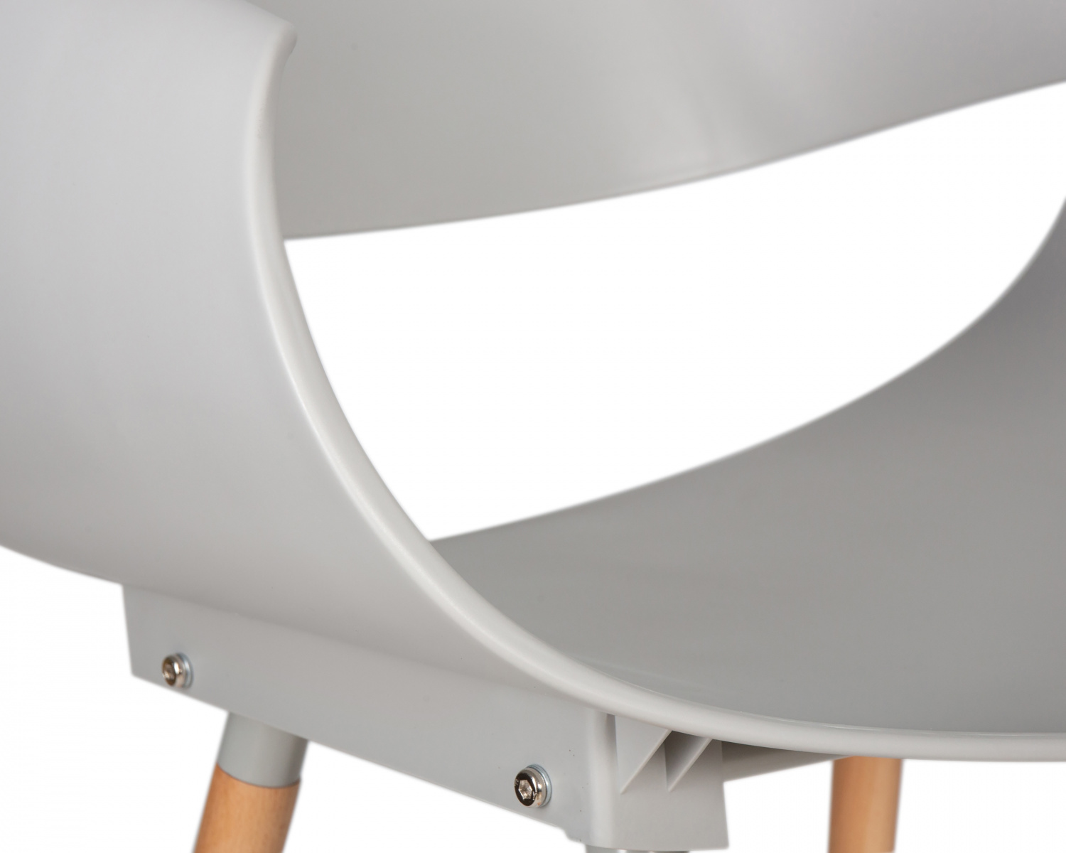 Стул обеденный DOBRIN ALIEN, ножки светлый бук, цвет светло-серый (GR-01)