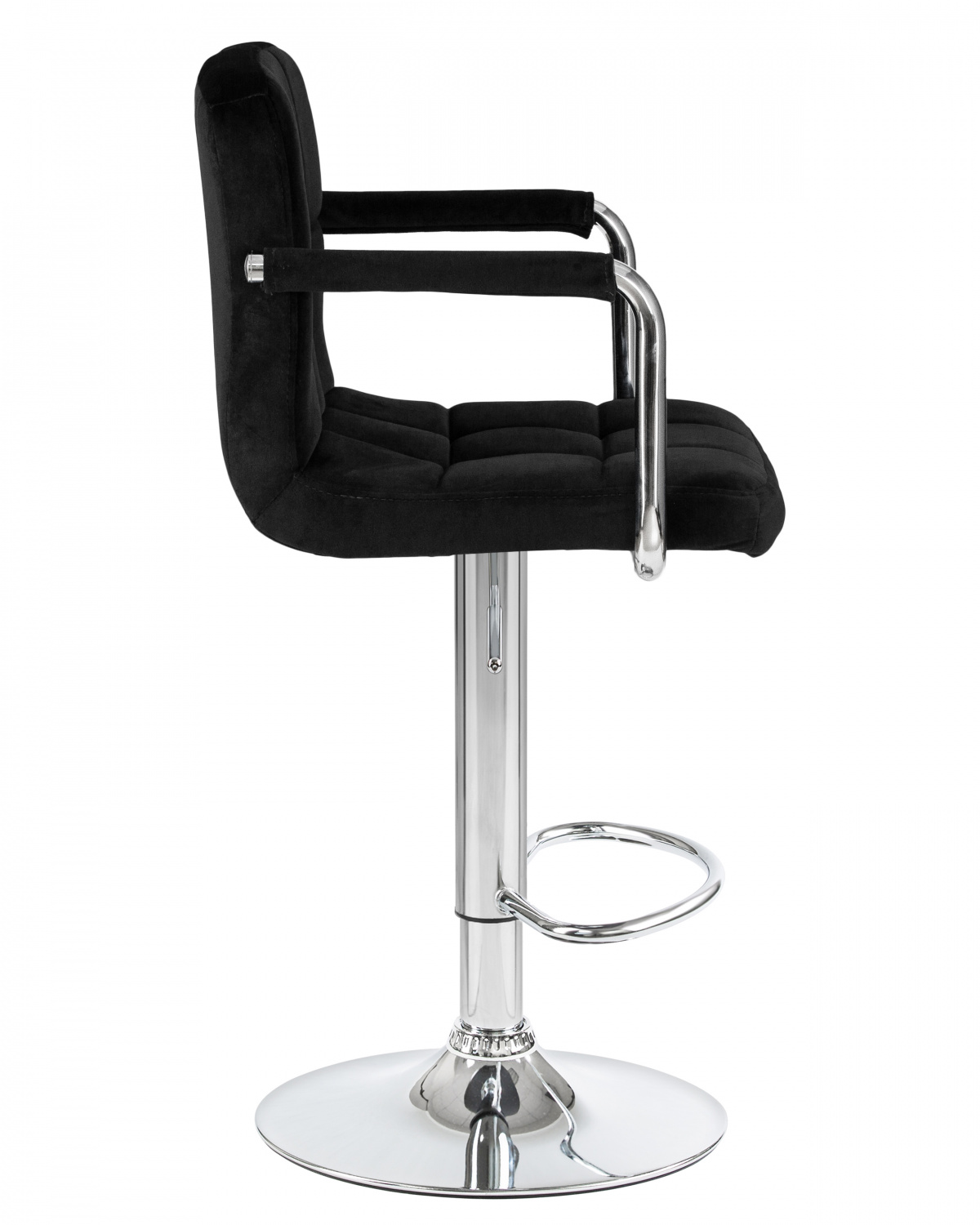 Стул барный DOBRIN KRUGER ARM, черный велюр (MJ9-101)