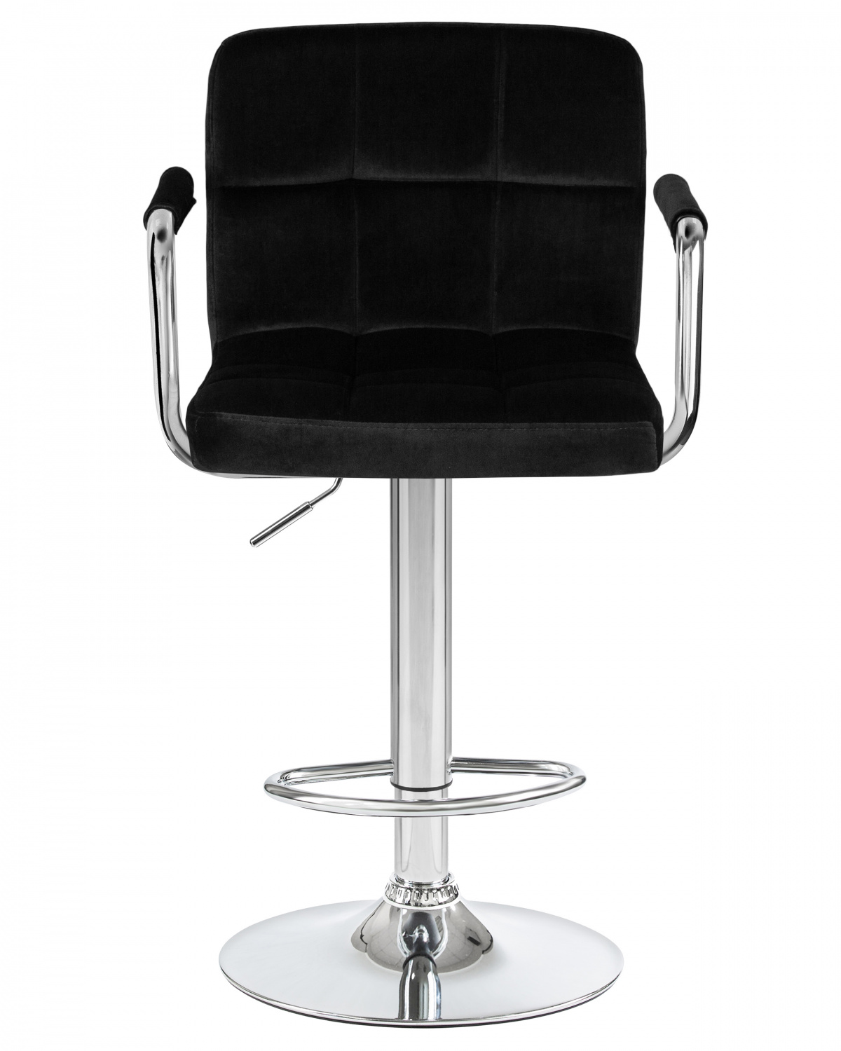 Стул барный DOBRIN KRUGER ARM, черный велюр (MJ9-101)