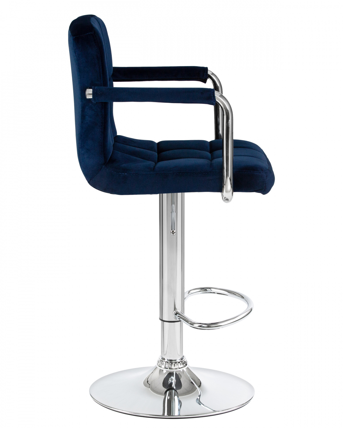 Стул барный DOBRIN KRUGER ARM, синий велюр (MJ9-117)