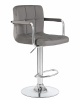 Стул барный DOBRIN KRUGER ARM, серый велюр (MJ9-75)