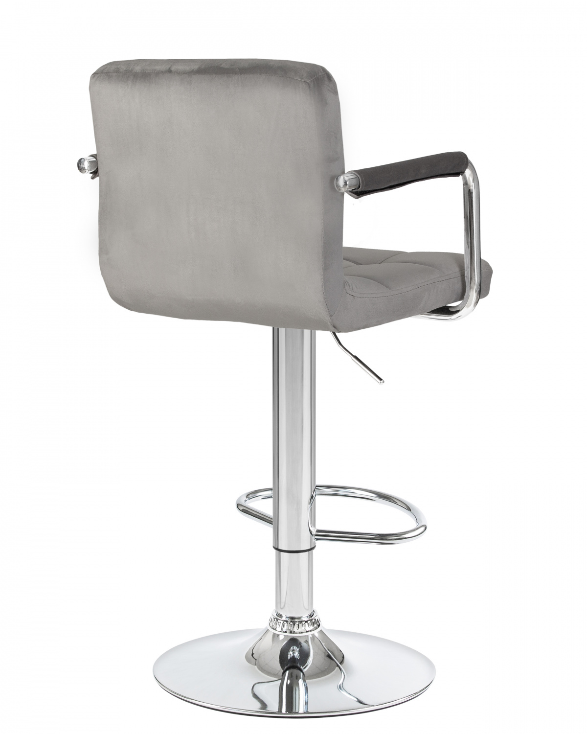 Стул барный DOBRIN KRUGER ARM, серый велюр (MJ9-75)