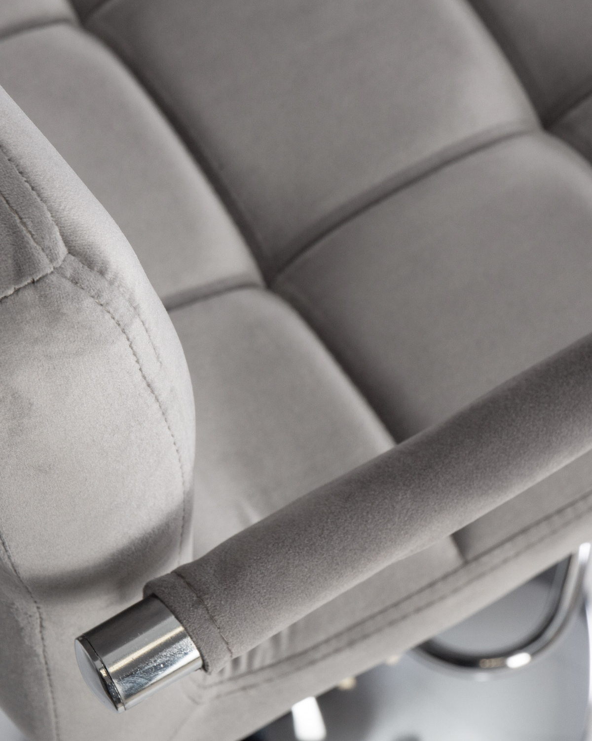 Стул барный DOBRIN KRUGER ARM, серый велюр (MJ9-75)