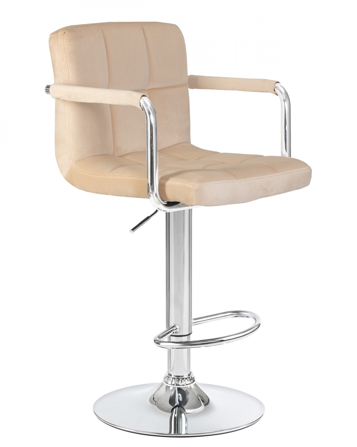 Стул барный DOBRIN KRUGER ARM, бежевый велюр (MJ9-10)