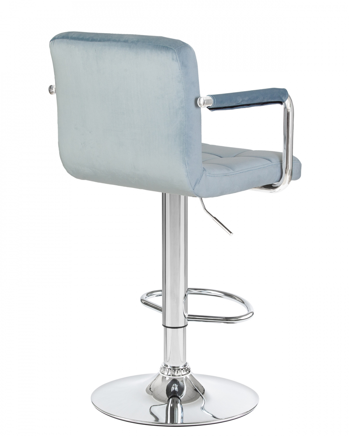 Стул барный DOBRIN KRUGER ARM, пудрово-голубой велюр (MJ9-74)