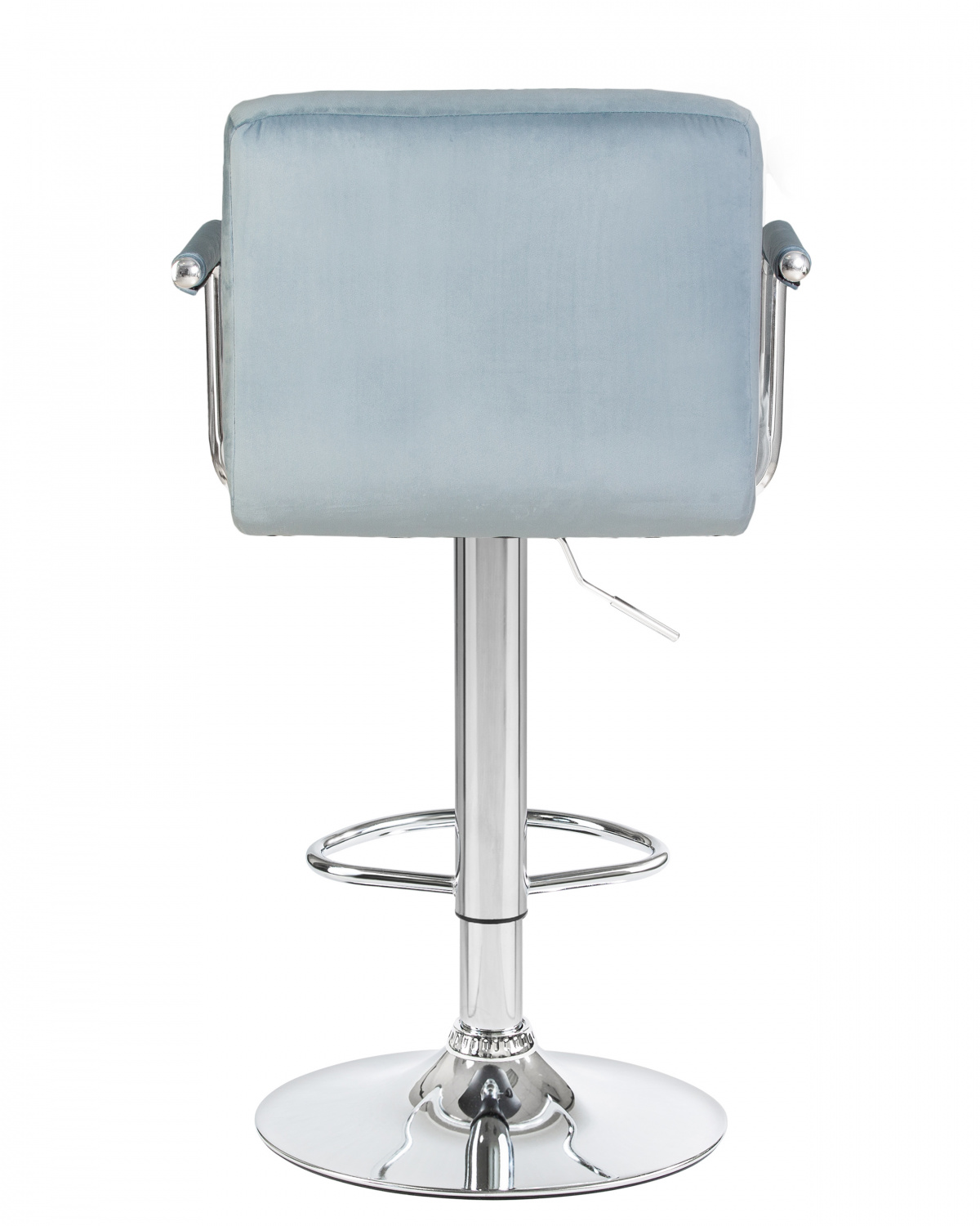 Стул барный DOBRIN KRUGER ARM, пудрово-голубой велюр (MJ9-74)