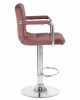Стул барный DOBRIN KRUGER ARM, пудрово-розовый велюр (MJ9-32)