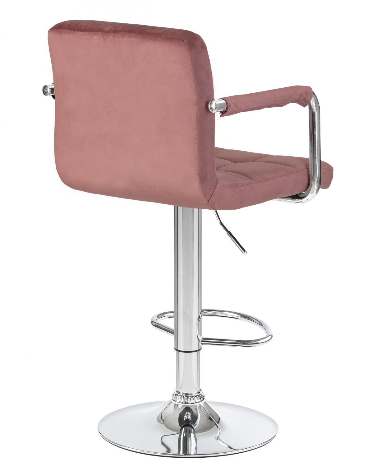 Стул барный DOBRIN KRUGER ARM, пудрово-розовый велюр (MJ9-32)