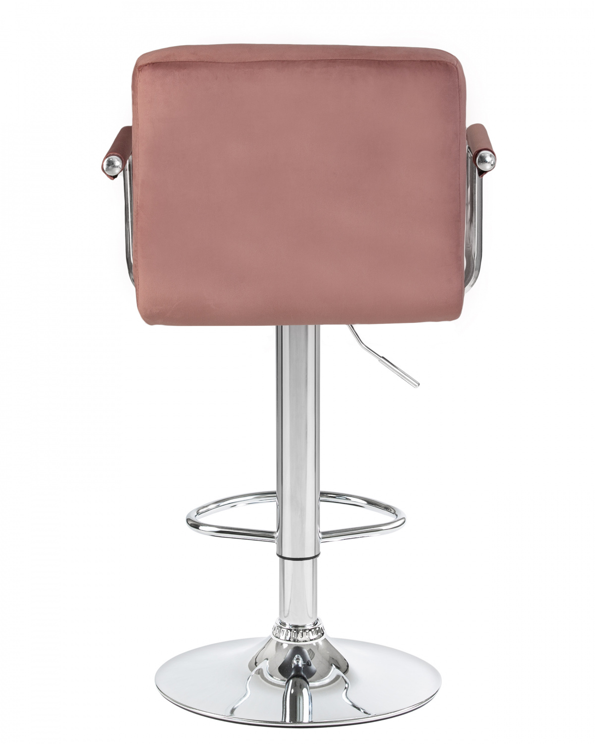 Стул барный DOBRIN KRUGER ARM, пудрово-розовый велюр (MJ9-32)